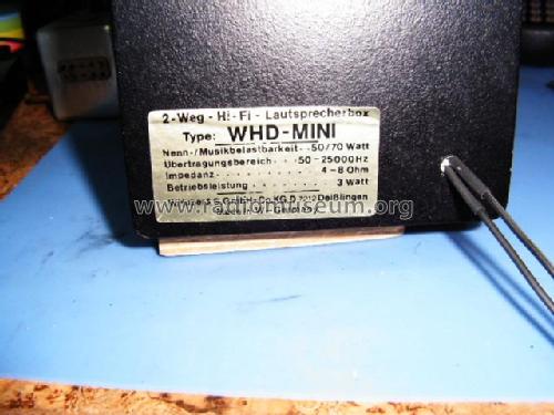 Lautsprecher WHD-Mini; Huber, Wilhelm + (ID = 1750247) Speaker-P