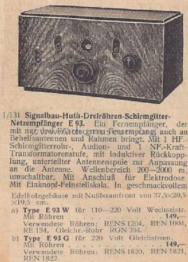 E 93 WH; Huth, Signalbau AG, (ID = 1398346) Radio