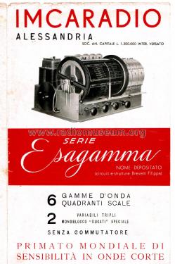 Esagamma IF103; Imca Radio; (ID = 2625072) Radio