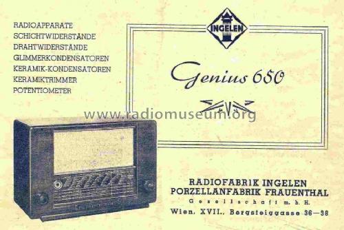 Genius 650GW; Ingelen, (ID = 701905) Radio