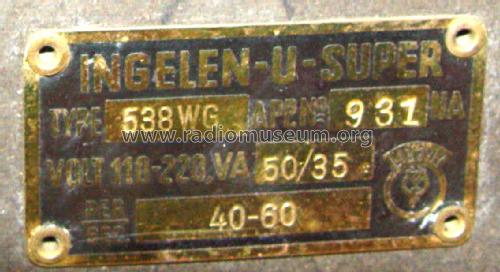 Geographic U-Super US 538WG; Ingelen, (ID = 1799285) Radio