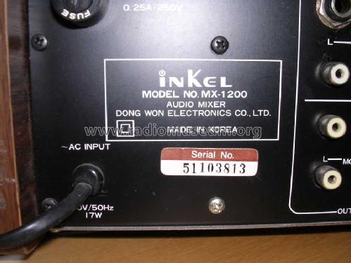 Audio Mixer PRO.MX-1200; Inkel, Dong Won (ID = 1196202) Ampl/Mixer