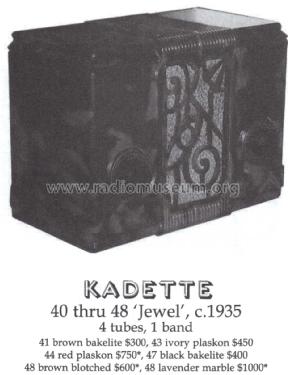Kadette Jewel 47 ; International Radio (ID = 1420274) Radio