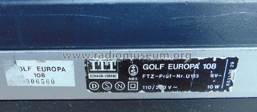 Golf Europa 108 5213-0287; ITT Schaub-Lorenz (ID = 2829281) Radio