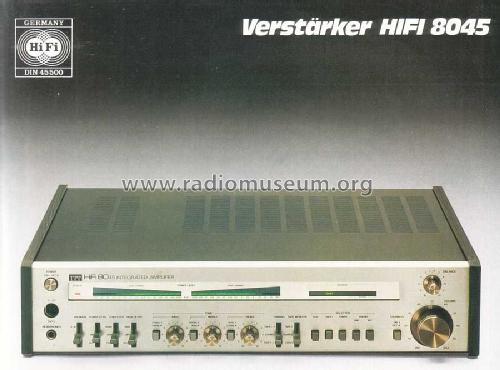 HiFi 80 Integrated Amplifier 8045; ITT Schaub-Lorenz (ID = 1927375) Ampl/Mixer