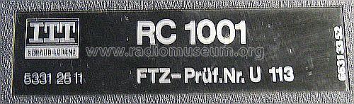 RC1001 53312511; ITT Schaub-Lorenz (ID = 2379084) Radio