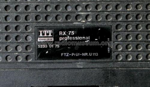 RX75 Professional 5233 01 75; ITT Schaub-Lorenz (ID = 1061831) Radio