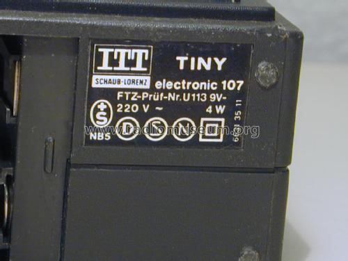 Tiny Electronic 107; ITT Schaub-Lorenz (ID = 2377226) Radio