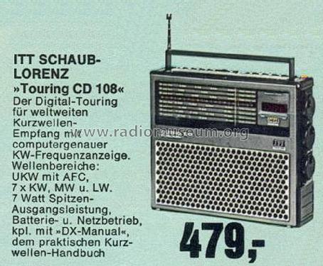 TOURING CD 108 52151487; ITT Schaub-Lorenz (ID = 1763453) Radio
