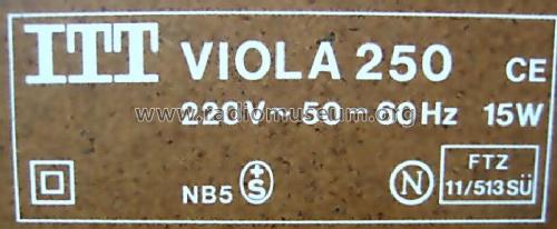 Viola 250 Stereo; ITT Schaub-Lorenz (ID = 973873) Radio