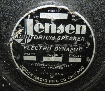 Auditorium Speaker M-10; Jensen Radio (ID = 2104528) Speaker-P