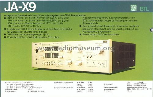 JA-X9; JVC - Victor Company (ID = 576988) Ampl/Mixer