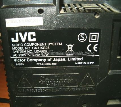 Micro Component System UX-G28; JVC - Victor Company (ID = 1321572) Radio