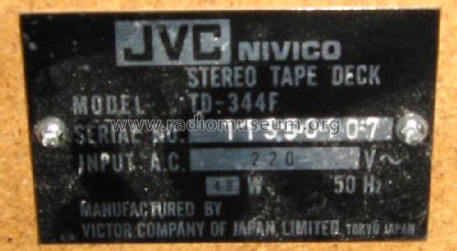 Nivico TD-344F; JVC - Victor Company (ID = 767424) R-Player