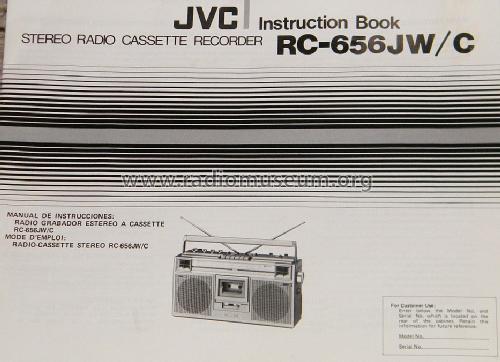 Stereo Radio Cassette Recorder RC-656 JW; JVC - Victor Company (ID = 1642944) Radio