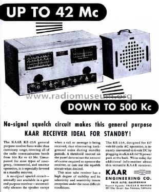 KE-23AT ; Kaar Engineering Co. (ID = 2173824) Radio