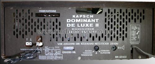 Dominant de Luxe II ; Kapsch & Söhne KS, (ID = 175787) Radio