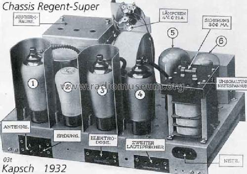 Regent Wechselstrom-Lichtnetzempfänger 5W; Kapsch & Söhne KS, (ID = 1816) Radio