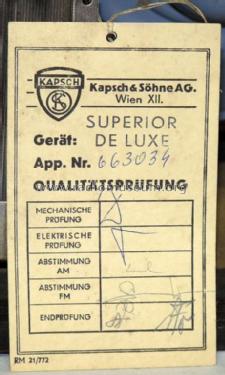 Superior de Luxe II ; Kapsch & Söhne KS, (ID = 1052568) Radio
