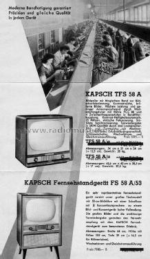 TFS58A/43; Kapsch & Söhne KS, (ID = 1592459) Fernseh-E