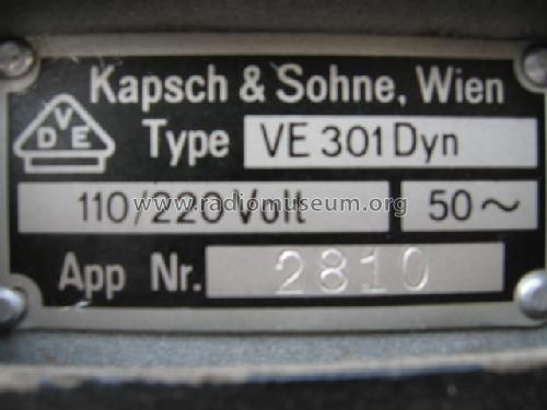 Volksempfänger VE301 Dyn W; Kapsch & Söhne KS, (ID = 244752) Radio