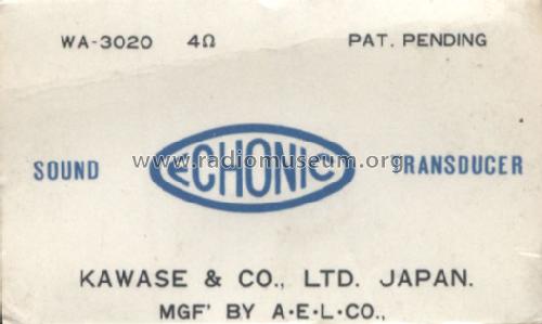Echonic Sound Transducer WA-3020; Kawase & Co.,Ltd.; (ID = 274747) Parleur