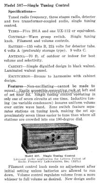 Model 507; Kellogg Switchboard (ID = 1303847) Radio