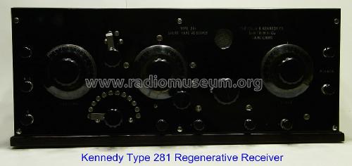 281 Short-Wave Regenerative Receiver; Kennedy Co., Colin B (ID = 1335106) Radio