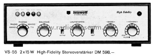 Telewatt 'Stereo Nova' VS-55; Klein & Hummel; (ID = 2951559) Ampl/Mixer