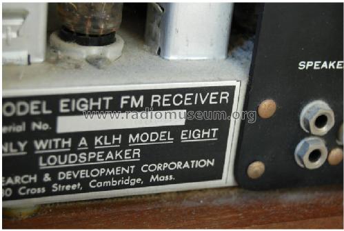 FM Receiver Model Eight ; KLH R&D Co.; (ID = 1147154) Radio