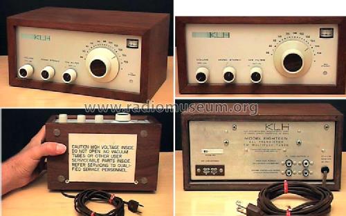 All Transistor FM Multiplex Tuner Model Eighteen ; KLH R&D Co.; (ID = 644555) Radio