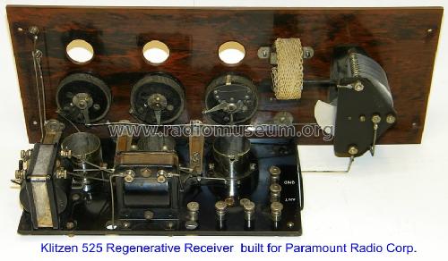 Paramount Regenerative Receiver 525; Klitzen Radio (ID = 1246051) Radio