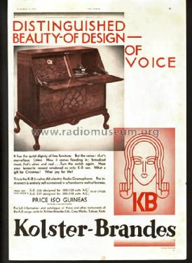 Radio Gramophone KB 236; Kolster Brandes Ltd. (ID = 1943803) Radio