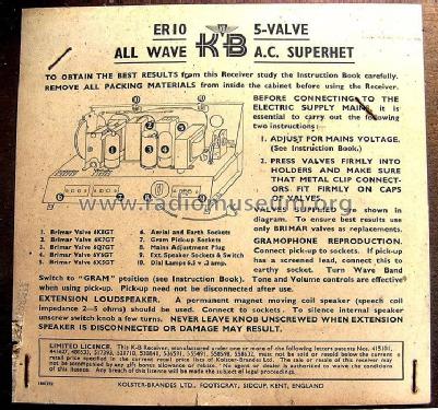 ER10; Kolster Brandes Ltd. (ID = 964278) Radio