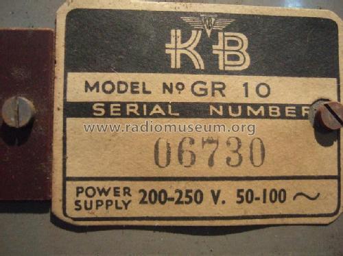 GR10/1; Kolster Brandes Ltd. (ID = 692009) Radio