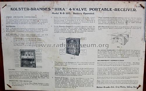 Hika KB 337; Kolster Brandes Ltd. (ID = 2052607) Radio