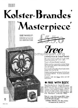 Masterpiece KB 207; Kolster Brandes Ltd. (ID = 1768059) Radio