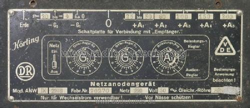 Netzanodengerät ANW-2208/IX ANW-9-2208; Körting-Radio; (ID = 1386182) Power-S