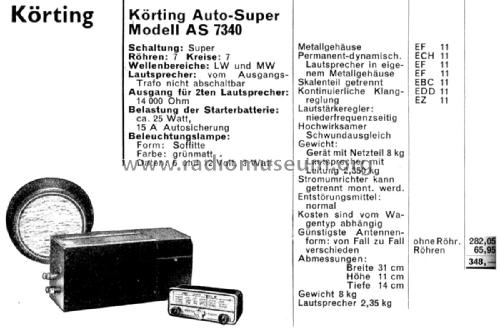 AS7340; Körting-Radio; (ID = 2394061) Car Radio