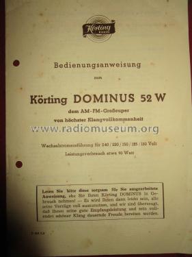 Dominus 52W; Körting-Radio; (ID = 2620223) Radio