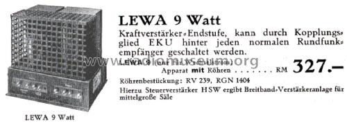 LEWA9; Körting-Radio; (ID = 2659207) Ampl/Mixer