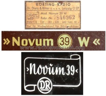 Novum 39W; Körting-Radio; (ID = 414169) Radio