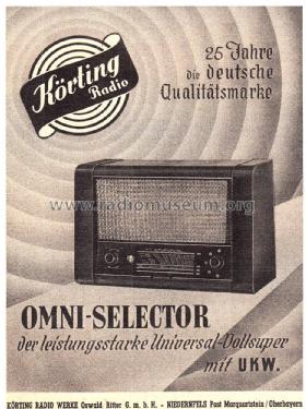 Omni-Selector 51W; Körting-Radio; (ID = 2659955) Radio