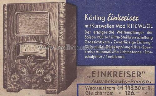R110WL; Körting-Radio; (ID = 1560550) Radio