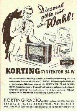 Syntektor 54W; Körting-Radio; (ID = 719211) Radio