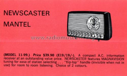 Newscaster 11-99; Kriesler Radio (ID = 1988030) Radio