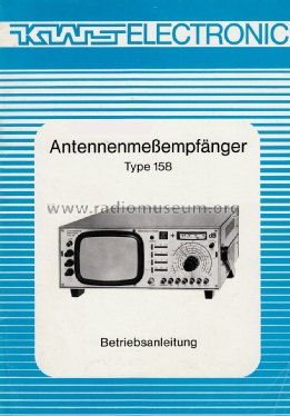 Antennenmess-Empfänger 158; KWS-Electronic GmbH, (ID = 2254104) Equipment