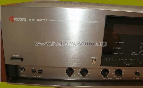 Quartz Synthesized AM/FM Stereo Tuner/Amplifier R-651; Kyocera Corporation (ID = 1177861) Radio