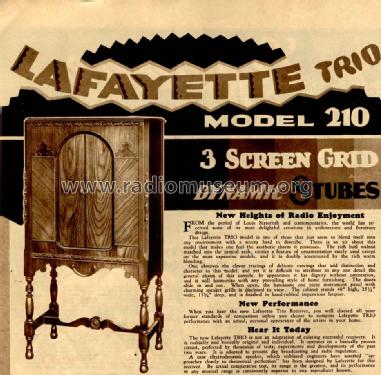 210 Trio ; Lafayette Radio & TV (ID = 692722) Radio