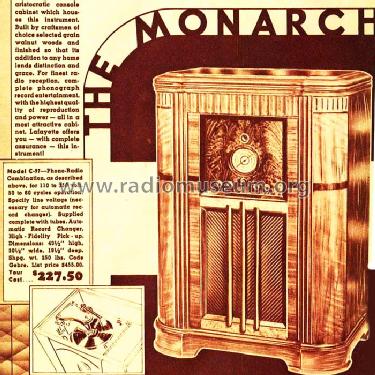 C-97 The Monarch; Lafayette Radio & TV (ID = 655845) Radio